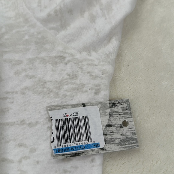 Love All Tennis Womens Burnout Hoodie Size Small in White - Picture 9 of 10